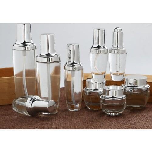 20g 30g 50g 20ml 30ml 50ml Cosmetic Containers Bottle Glass Spray Lotion Pump Packaging 100ml 120ml Refillable Bottle Cream Jar