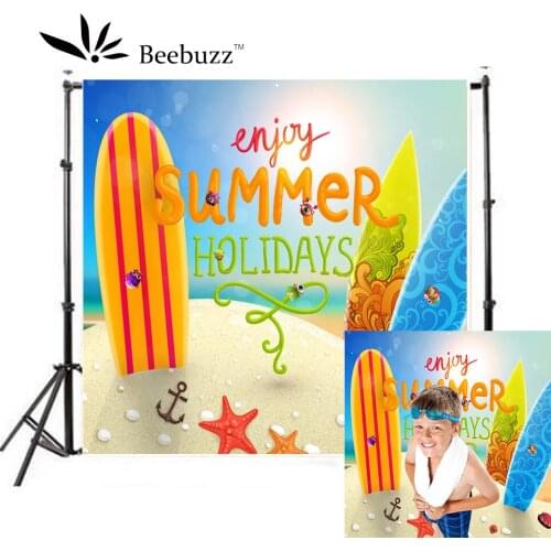 Summer Wave Beach Sand Cartoon Summer Vacation Photography Background Photography Backdrops For Photo Studio