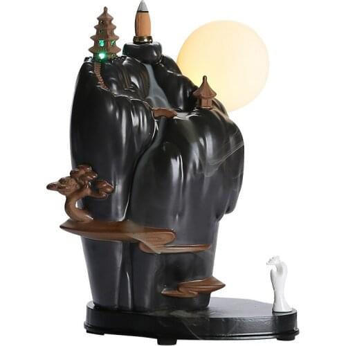 High Mountain Water Viewing Cloud Backflow Incense Burner Sandalwood Incense Burner Bedroom Living Room Tea Ceremony Creative