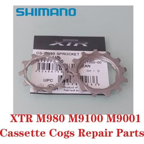 SHIMANO XTR Original Cassette 10V/11V M980(11-34T 11-36T) M9100 M9001 Cassette Sprocket Repair Cogs parts Lock Ring Sprocket