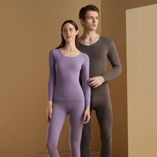 New Thermal Underwear 2PCS Men Woman Male Long Johns Autumn Winter Seamless Slim Set Shirt+Pants Sets Velvet Patch Thermal Set