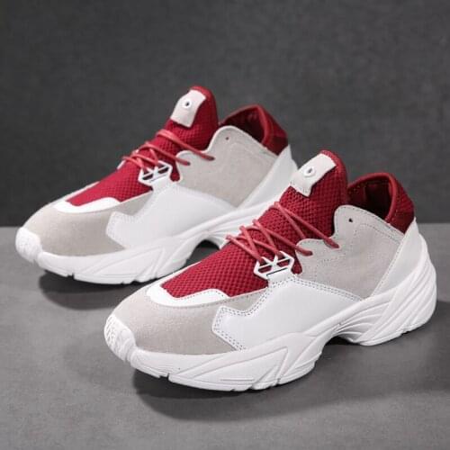 2021 Breathable Mesh Trainers Chunky Heels 4cm Womens Platform Sneakers For Women Shoes Casual Female White Mesh Shoes Woman