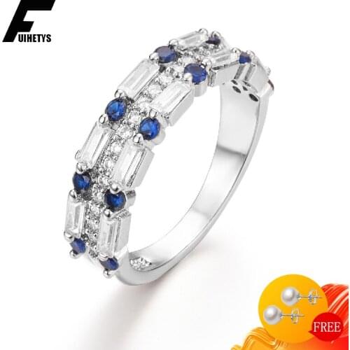 BaliJelry Fashion Women Silver Ring 925 Jewelry Accessories Charm Zircon Gemstones Rings for Wedding Engagement Party Ornaments