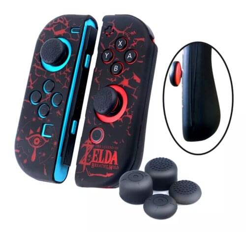 Soft Silicone Case For Nintendo Switch Joycon Controller Protective Anti-Slip Skin Cover Sleeve Grip-Zelda1/Splatooh 2 Design
