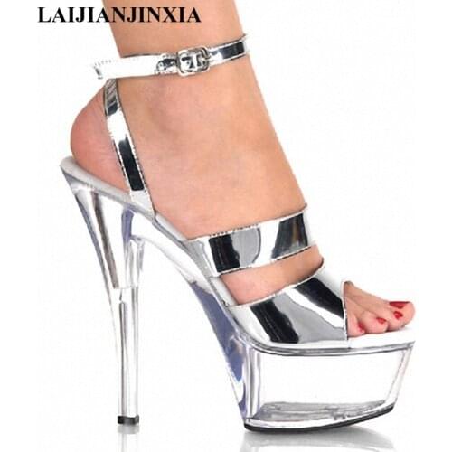 New Sexy 15 CM High-Heeled Sandals Nightclub Dance Shoes Pole Dancing Shoes Model High Heels Dance Shoes