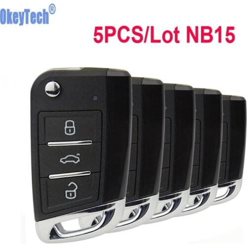 OkeyTech 5Pcs/Lot KEYDIY B NB Series B15 NB15 3 Buttons MQB Style Multi-functional Remote Key for KD900 KD900+ URG200 KD-X2