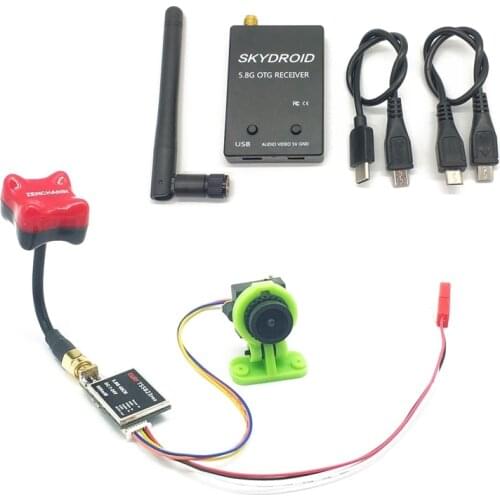 Easy to use 5.8G FPV Receiver UVC Video Downlink OTG VR Android Phone+Video 200/600mw Transmitter TS5823+CMOS 1000TVL Camera