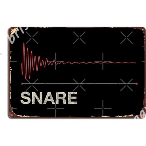Snare Audiowave Producer Dj Vintage Kick Clap Drum Design Metal Signs Club Party Club Bar create Tin sign Posters
