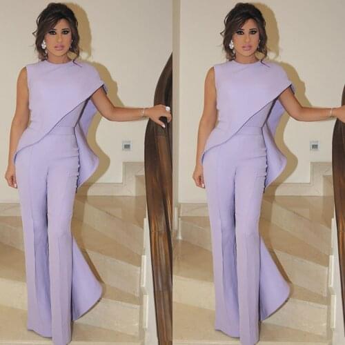 SuperKimJo Robe Femme Purple Jumpsuit for Women 2020 Pant Suit Dubai Fashion Elegant Formal Dresses 2021 Abendkleider