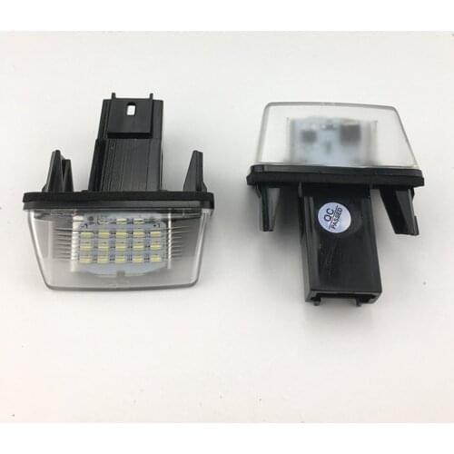 2Pcs/set License Plate Light Lamp Housing Parking Light Car Modification Part For Peugeot For Citroen 206/207/307/308 C3-C6
