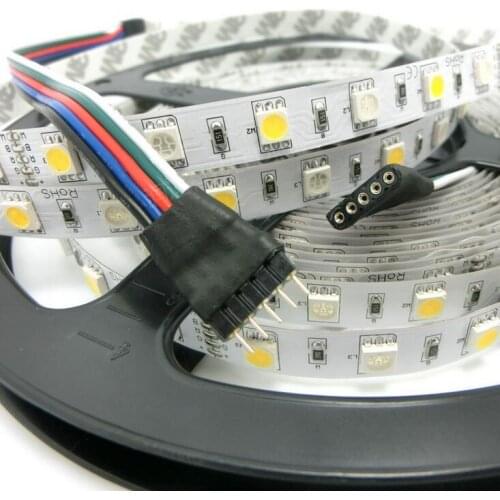5M RGB RGBW 5050 LED strip Light Waterproof Non waterproof DC12V SMD 60Leds/M 300 LEDS Flexible Bar Light strips RGB + White/WW