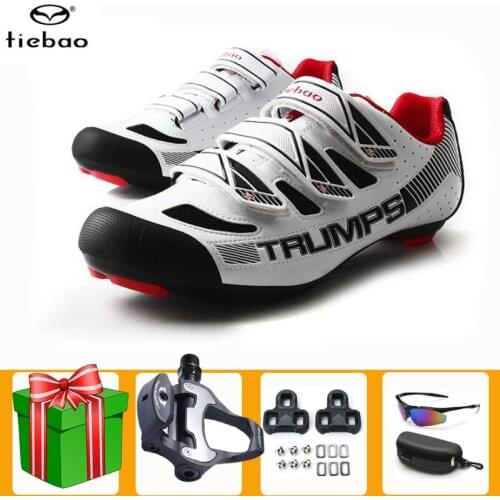 Tiebao Road Cycling Shoes Men Women Self-Locking SPD-SL Pedals Breathable Superstar Zapatillas Deportivas Hombre Bike Bicicleta