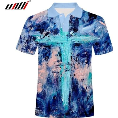UJWI Polo Shirt Print Summer Top Mens Printed Oil Painting Pattern 3D Polo Daily Slim Short Sleeve Polo Casual Dropship S-6XL