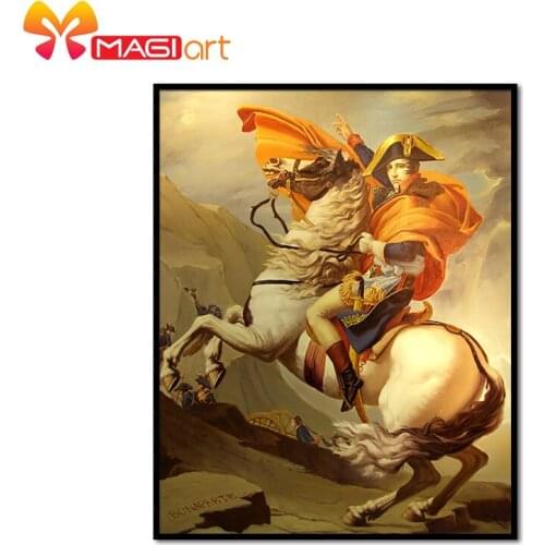 Cross stitch kits Embroidery needlework sets 11CT water soluble canvas patterns 14CT Western style Napoleon-NCMP028