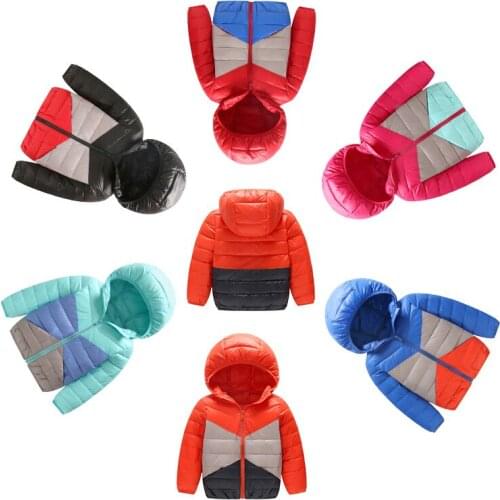 Baby Boys Girls Winter Jacket 2017 Brand Duck Down Hooded Warm Coat Toddler Solid Windproof Outerwear for Kids Boys Clothing