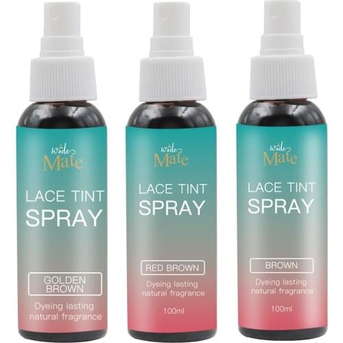 100ml Custom Logo Lace Tint Spray For Lace Closure Frontal Wigs And Dark Brown Middle Brown Light Brown Lace Tint Spray