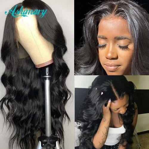 30 Inch Body Wave Lace Wig For Women T Part Lace Wig Human Hair Transparent Lace Wig Middle Part Lace Wigs