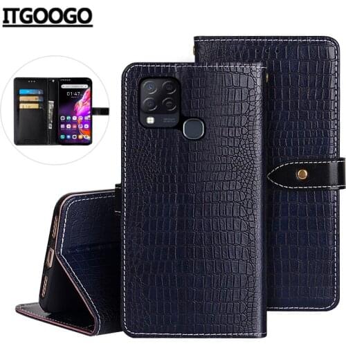 Case For Infinix Hot 10T Case Cover Crocodile Grain Flip Leather Case For Infinix Hot 10S NFC Cover Business Phone Case