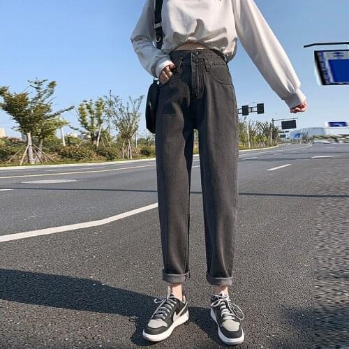 Womens Harlan Loose Daddy Carrot Jeans 2021 Autumn Winter Classic Fashion Casual Pants with Small Feet Ladies Brand Trousers