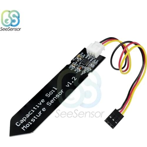 Capacitive Soil Moisture Sensor Module Not Easy to Corrode Wide Voltage Wire 3.3~5.5V Corrosion Resistant 3Pin Gravity Interface