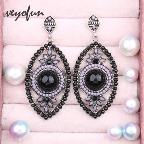 Veyofun Ethnic Acrylic Drop Earrings Vintage Party Dangle Earrings for Women Fashion Jewelry Gift New
