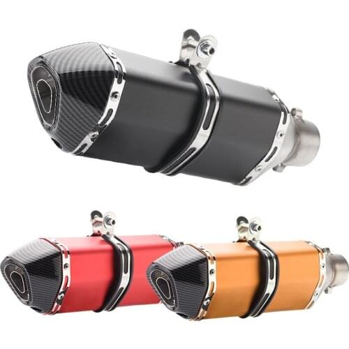 Motorcycle Exhaust Muffler Pipe Slotted Escape Moto With db killer For Ymaha suzuki Honda FZ6 CBR250 CB600 ATV Dirt Pit Bike