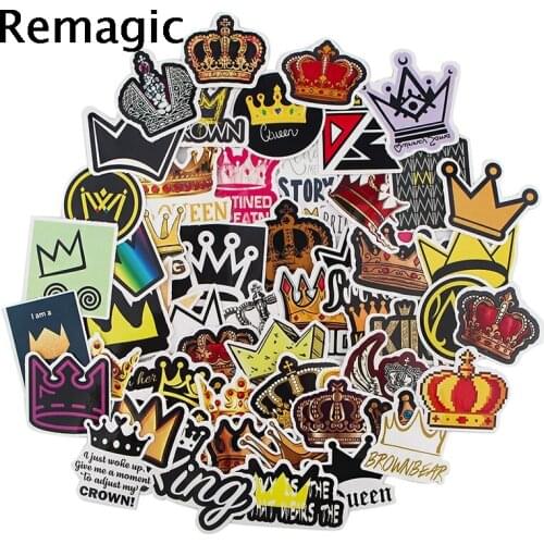 53pcs Imperial Crown Cartoon Cartoon Children Stickers Skateboard Guitar Suitcase Girls Waterproof scrapbooking Sticker Kid Toy