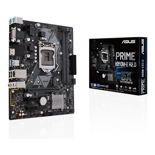 New ASUS PRIME H310M-E R2.0 motherboard DDR4 2666MHz, SATA 6Gbps and USB 3.1 Gen 1