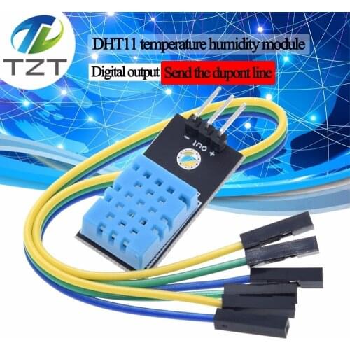 New Temperature and Relative Humidity Sensor DHT11 Module with Cable for arduino Diy Kit