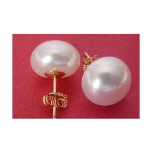 Charming!10mm White Akoya Freshwater Pearl Earring AAA>Lovely Fine Nobility Ladys Womens Earrings