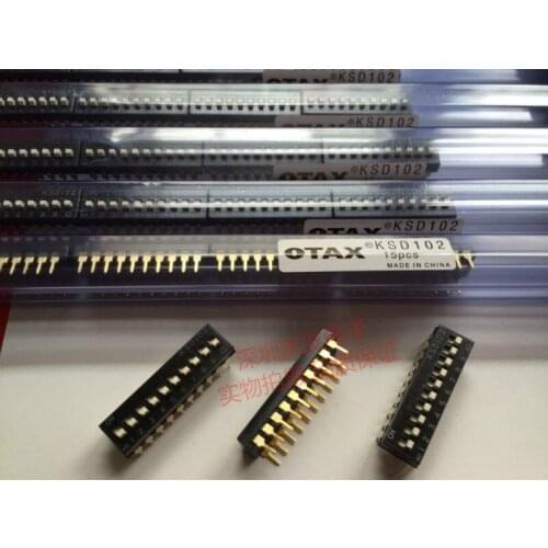 Original New 100% dial switch KSD102 10-bit 10p DIP 20pin plated gold foot piano