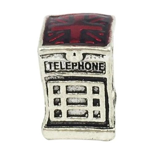 UK Telephone Alloy European Beads Fit Charms Bracelets&Bangles Necklace