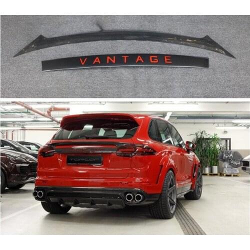 High quality Carbon Fiber Rear Trunk Lip Spoiler Wing Fits For Porsche Cayenne 958 2015 2016 2017