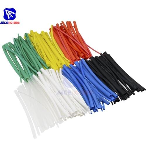 140Pcs Diy Kit Car Electrical Cable Heat Shrink Tube Tubing For Wrap Sleeve Assorted Polyolefin Electric Unit Part