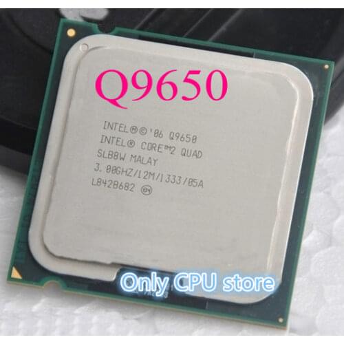 Lntel Core 2 Duo Q9650 q9650 CPU Quad-Core/3.0GHz/12MB L2/45nm/Socket 775/SLB8W/95W/FSB 1333MHz