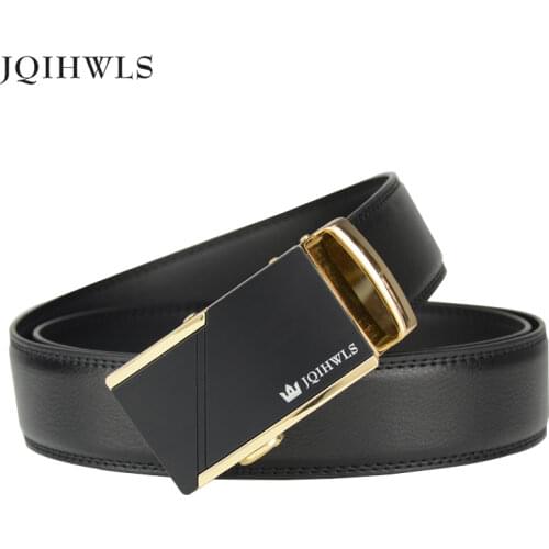Mens Belt Genuine Leather Business Strap Male Belts For Vintage Automatic Buckle For Jeans Men Fashion High Quality