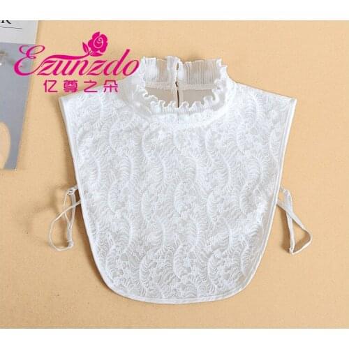 Embroidery Birds Collar Shirt Fake Collar Removable Peto Mujer Chemisier Faux cols Autumn Fall Elegant Nep Kraagie