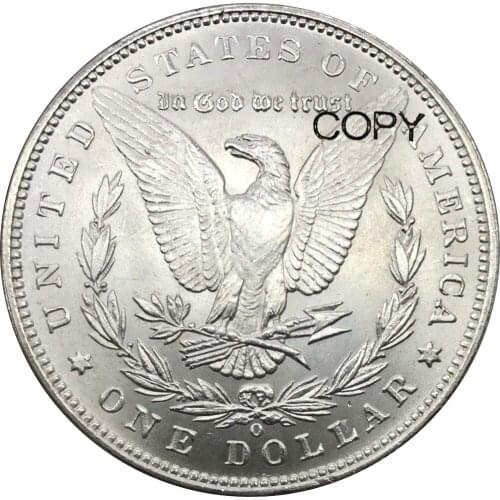 United States of America 1887 o 1 One Dollar Morgan Dollar Cupronickel Silver Plated Copy Coins