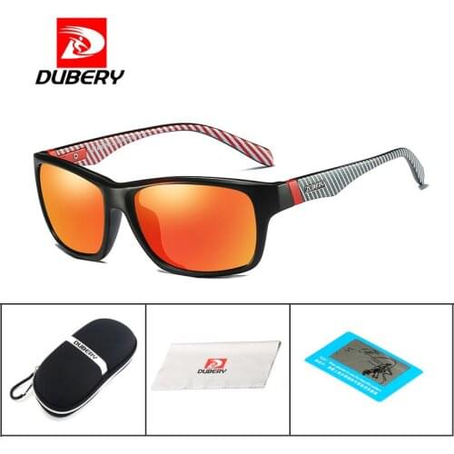 DUBERY Mens Womens Polarized Sunglasses Outdoor Driving Fishing Sport Sun Glasses Eyewear Brand Designer Shades Mirror UV400