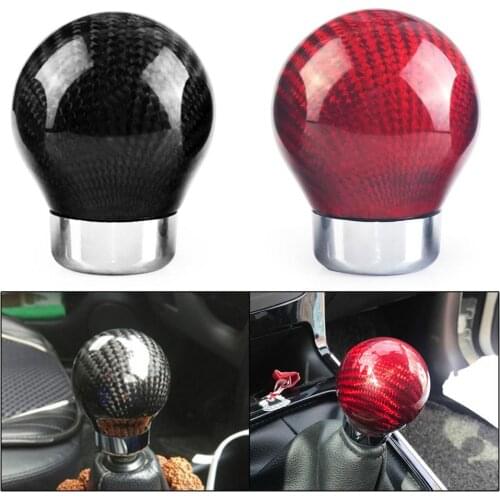 Universal Car Carbon Fiber Shift Knob Gear Shifter Knobs Racing Carbon Fiber Ball 15mm Screw-type Shift Knobs For Honda