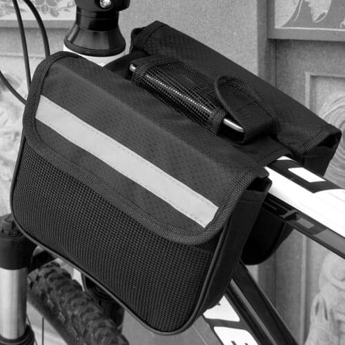 Bicycle Bag Front Beam Bag Mountain Bicycle Bag Mobile Phone Bag Upper Tube Bag Waterproof Saddle Bag Cycling Fixture Pouch bags