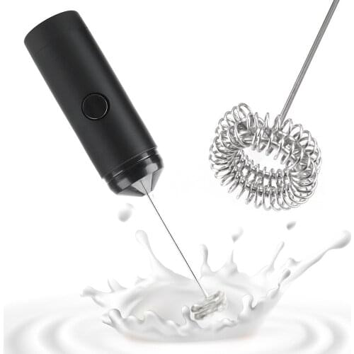 Milk Frother Foamer Handheld Electric Milk Frother Egg Beater Egg Tools Latte Coffee Cappuccino Whisk Mixer Battery Operated