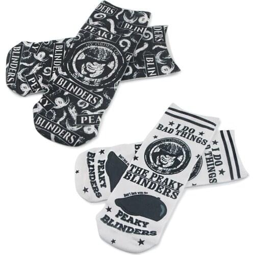 ZF1708 1pair High Quality TV Peaky Blinders Personality Funny Anime Socks Fashion Cartoon Comfortable Unisex Sock