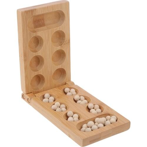 1Pc Children Mancala Chess Intelligence Develop Creative Chess (Khaki)
