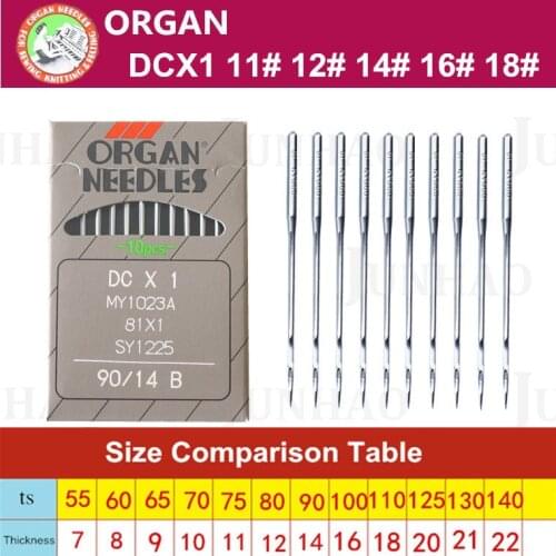 10pcs Needles DCX1 Sewing Needles Japan ORGAN Overlock Industrial Sewing machine JUKI siruba brother jacksunstar pfaff