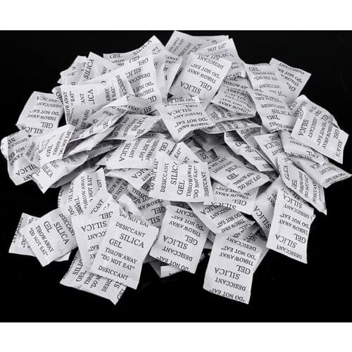 100 Packs Non-Toxic Silica Gel Desiccant Moisture Damp Absorber Dehumidifier For Collectibles Wrapped Food Kepping