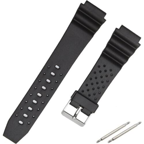 18mm 20mm 22mm Black Rubber Silicone Watchband with Buckle for Casio G-SHOCK Watch Straps belt