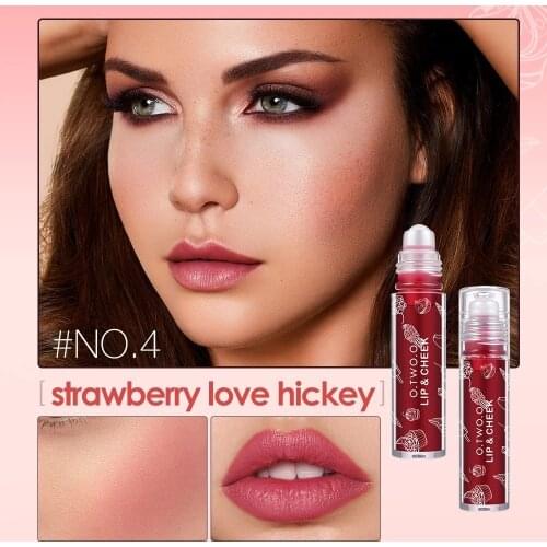 2 in 1 Blush Velvety Matte Lipstick Long Lasting Nonstick Cup Not Fade Makeup Cosmetics For Girl Women Lip Glaze Lipstick Makeup