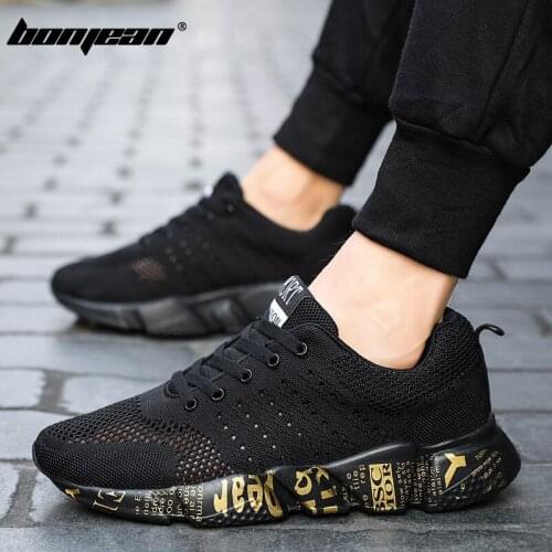 2020 Summer New Men Knitting Mesh Breathable Flat Heel Shoes Sport Running Casual High Quality Sneakers Mens Flat Shoes NanX183