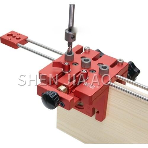 Woodworking Punch Locator Panel Furniture 3 in 1 Open Drilling Machine Round Wood Panel Eccentric Wheel Punching Position Tool